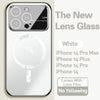 New Magsafe Lens Glass Logo Case For iPhone 15