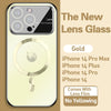 New Magsafe Lens Glass Logo Case For iPhone 15