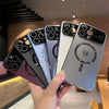 New Magsafe Lens Glass Logo Case For iPhone 15