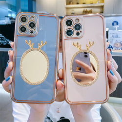 Electroplated Silicone Mirror Back Case for Apple iPhone