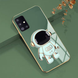 Astronaut Luxurious Gold Edge Back Case For Samsung A71