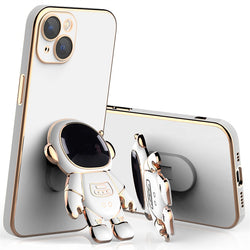 Astronaut Luxurious Gold Edge Back Case For iPhone 13 Series