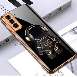 Astronaut Luxurious Gold Edge Back Case For Samsung S21