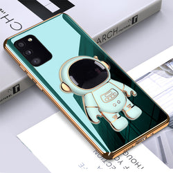 Astronaut Luxurious Gold Edge Back Case For Samsung S10 Lite