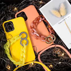 Crossbody With Chain Silicone Case for Apple iPhone