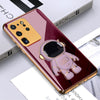 Astronaut Luxurious Gold Edge Back Case For Samsung S20 Series